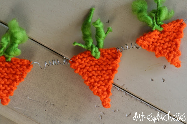 knit easter garland