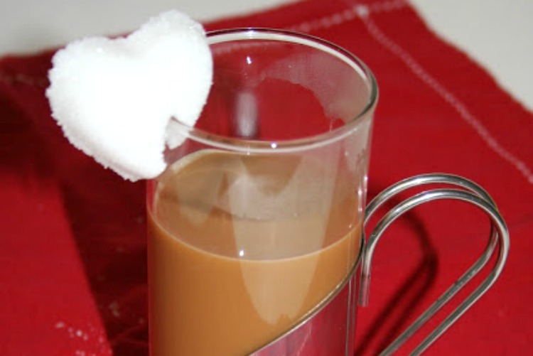 sugar hearts for coffee or tea