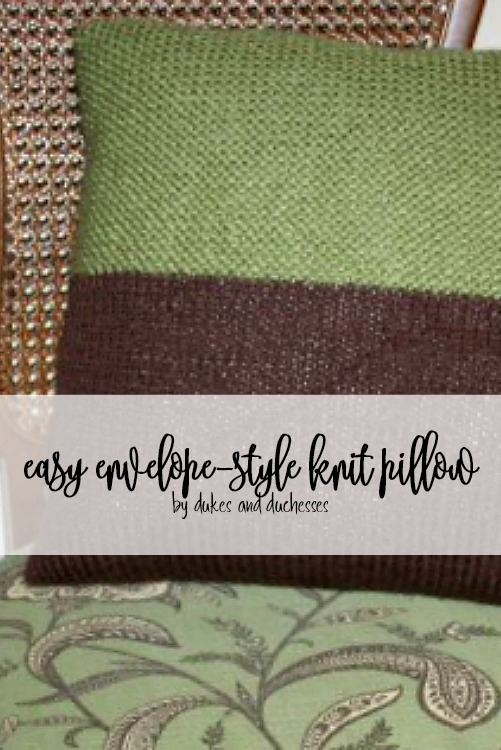 easy envelope style knit pillow
