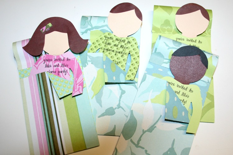 DIY pajama party invitations