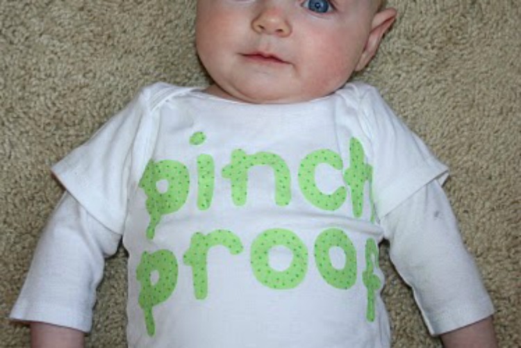 pinch proof appliqued shirt