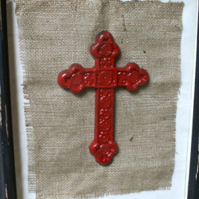 Shadowbox Cross Art