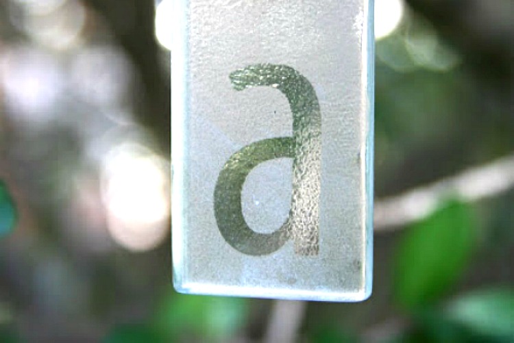 DIY etched glass pendant