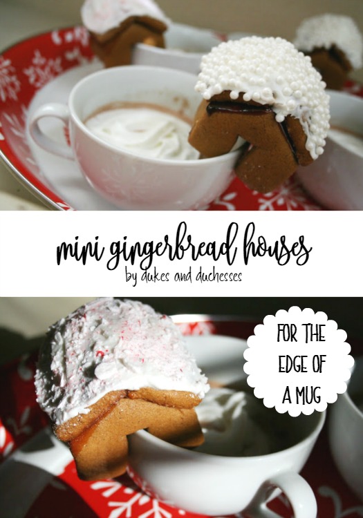 mini gingerbread houses for the edge of a mug