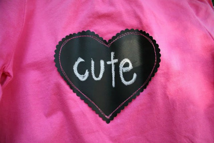 chalk cloth shirt for valentine's day