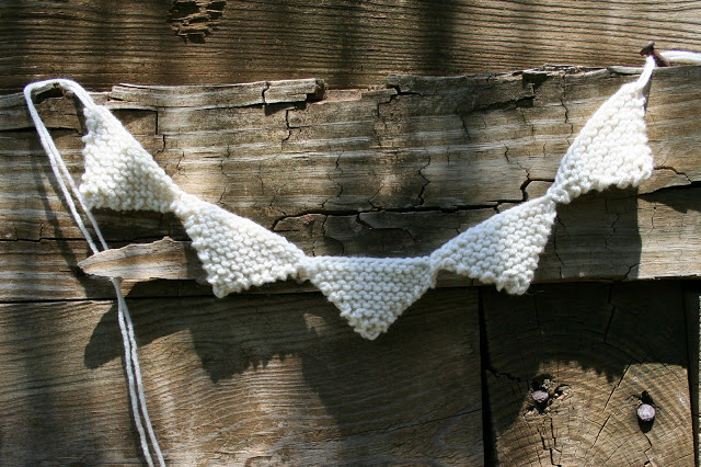 A knit garland