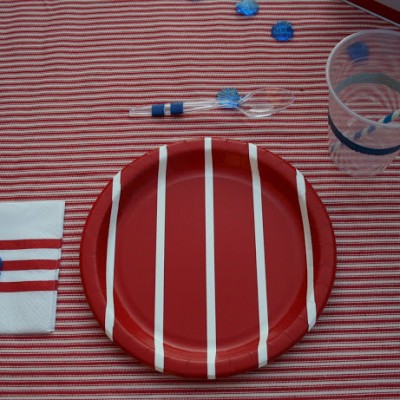 A Striped Tablescape {with Duct Tape}