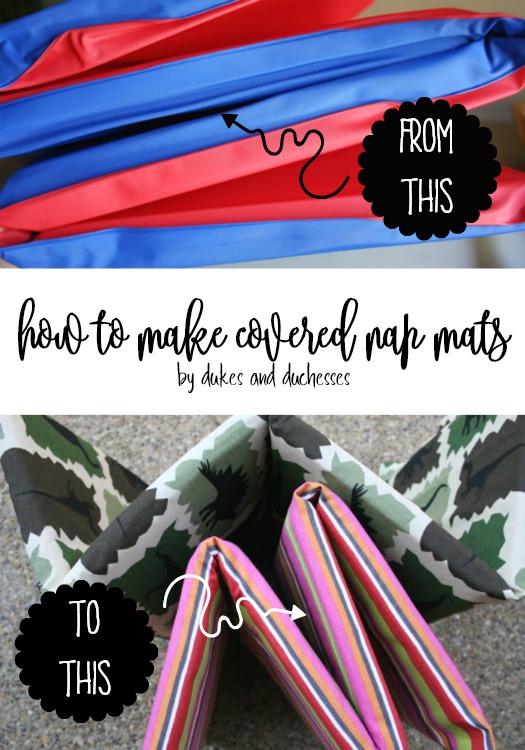 how to make covered nap mats for school