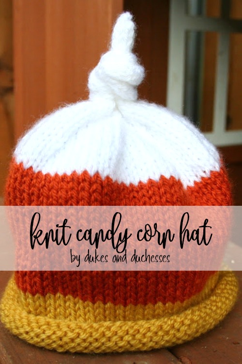 knit candy corn hat