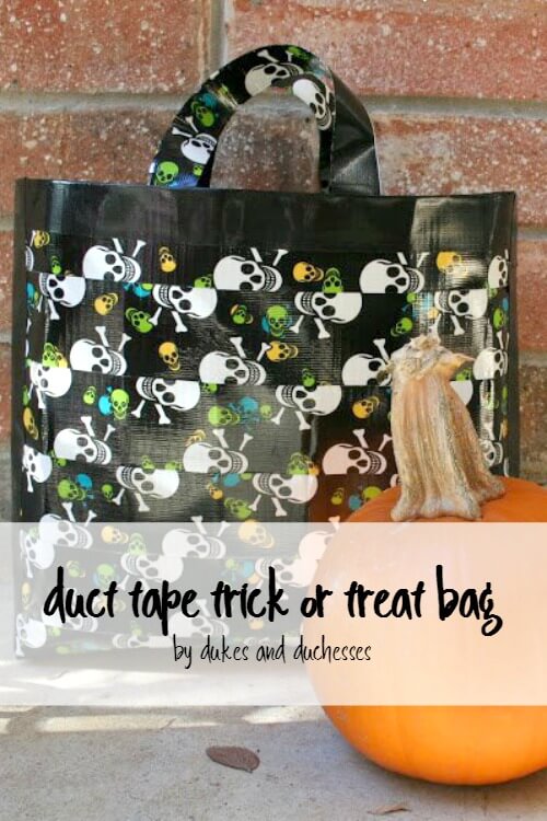 duct tape trick or treat bag