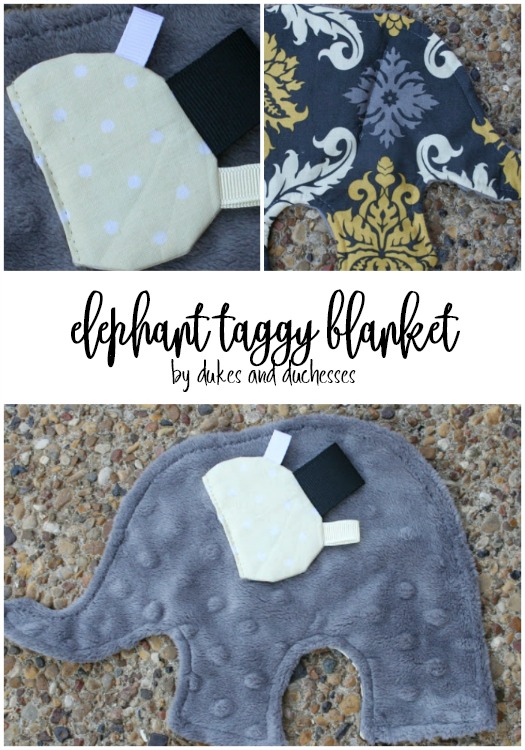 elephant taggy blanket