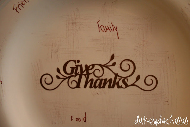 A gratitude plate
