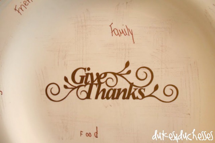 give thanks gratitude plate