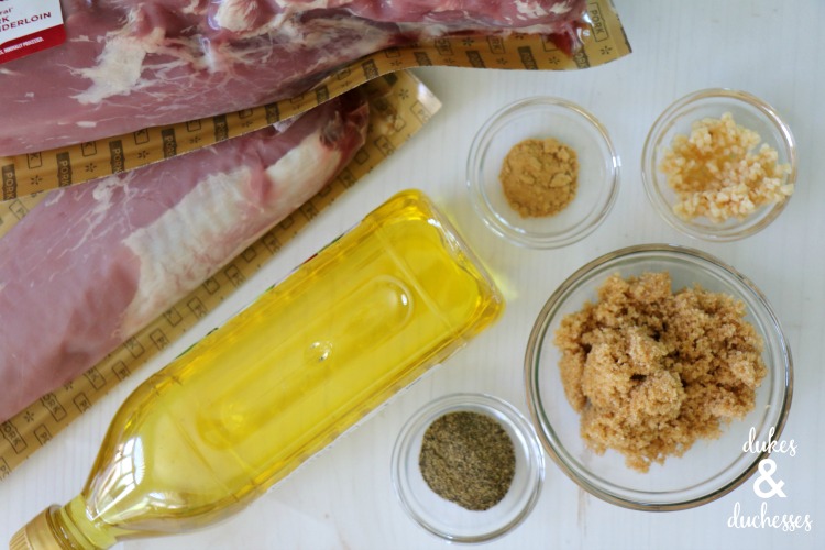 ingredients for grilled pork tenderloin recipe