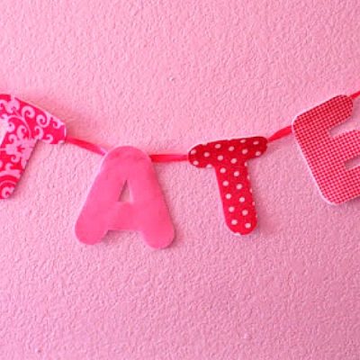 No Sew Personalized Name Garlands