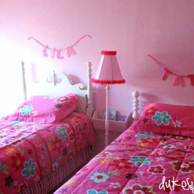 Shared Room Makeover for Little Girls
