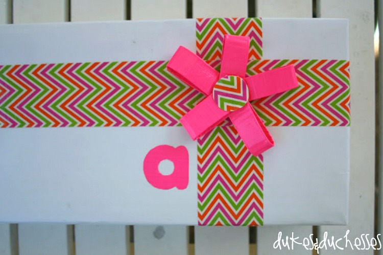 easy duct tape gift wrap