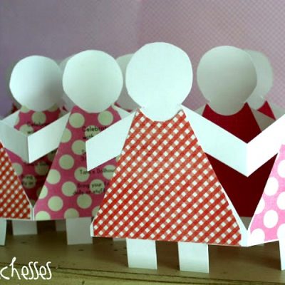 Paper Doll Invitations for a Doll Party