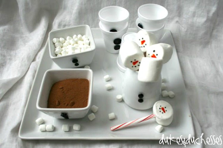 snowman hot cocoa party