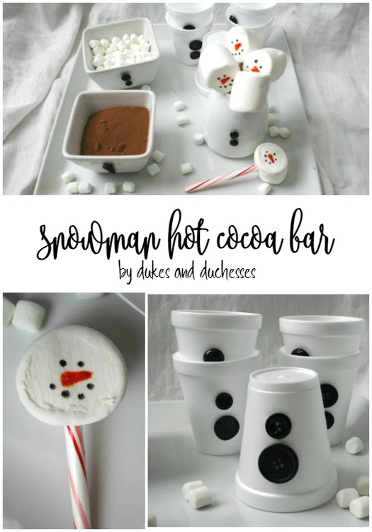 snowman hot cocoa bar