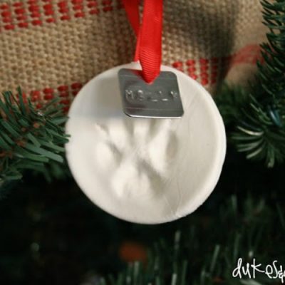 Keepsake Pawprint Christmas Ornament