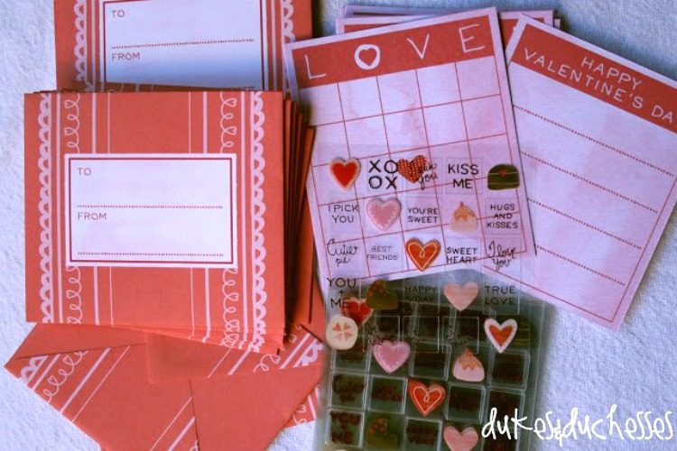 bingo valentine cards for kids