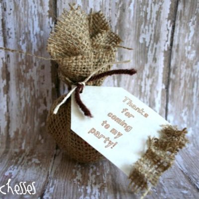 Rustic Burlap Party Favors