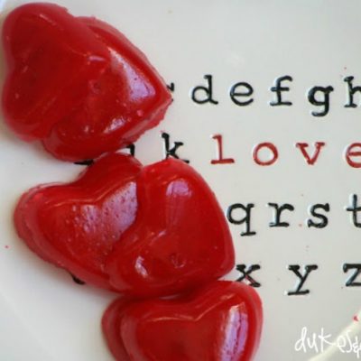 red hot candy hearts