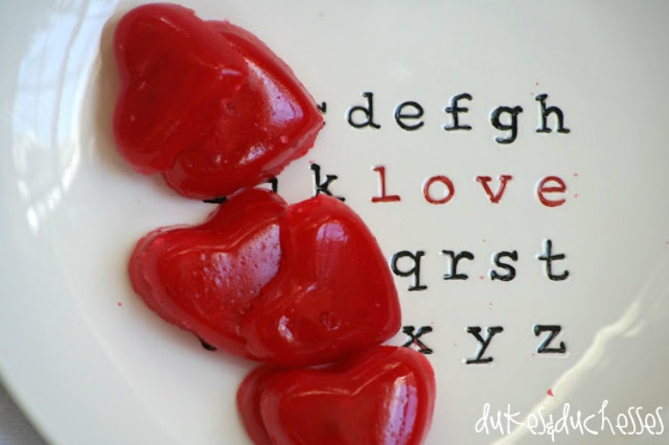 red hot candy hearts