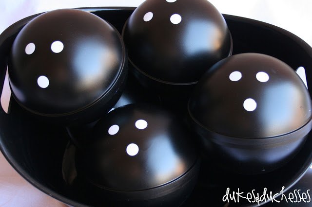 bowling ball party favors