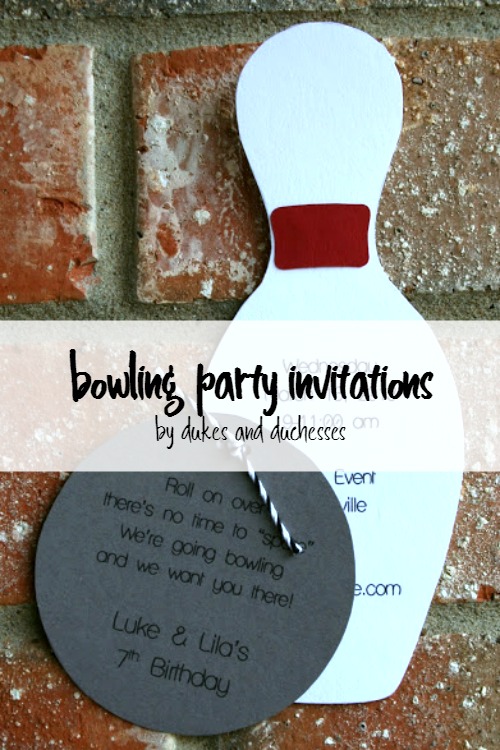bowling party invitations