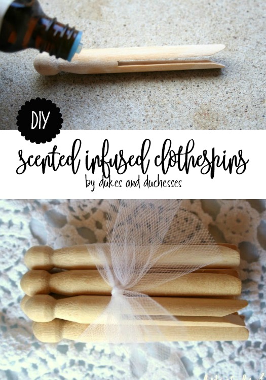 DIY scented infused clothespins