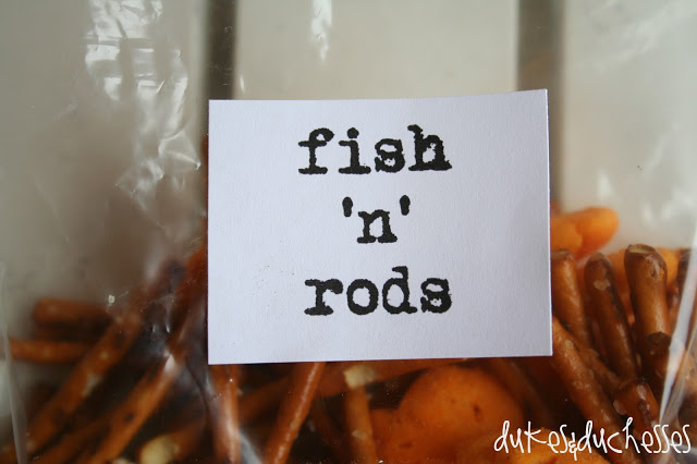 fish 'n' rods snacks for a fishing playdate