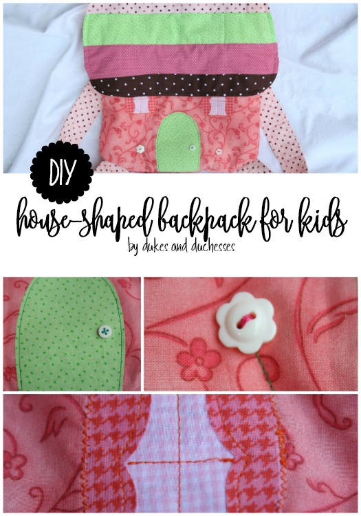 DIY house shaped backpack for kids