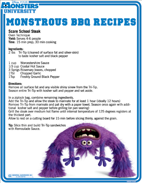 monstrous bbq recipes #MonstersU
