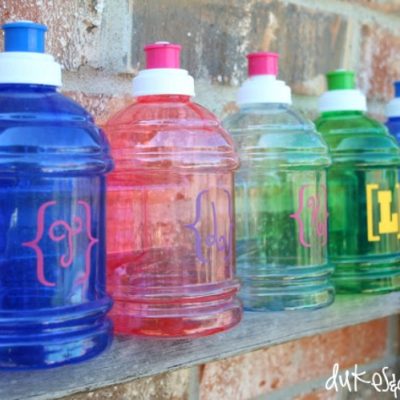 DIY Monogrammed Water Bottles