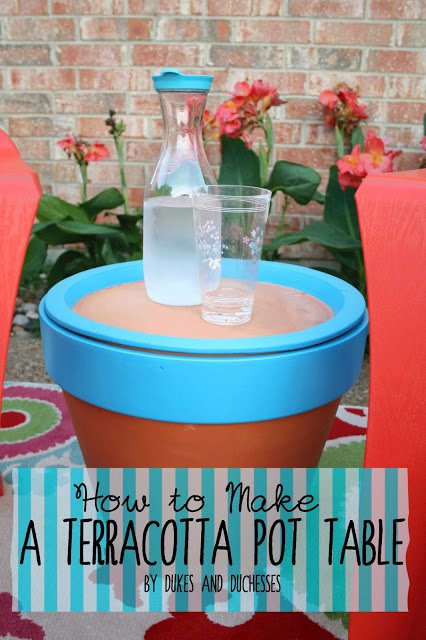 how to make a terracotta pot table