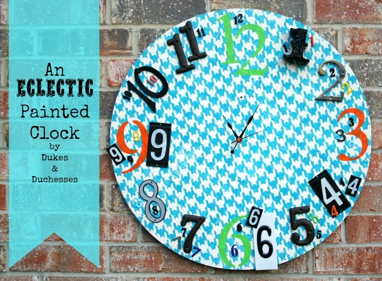 eclectic painted clock