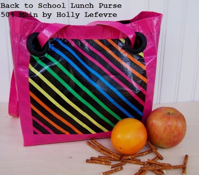 10 back to school ideas :: duct tape lunch tote