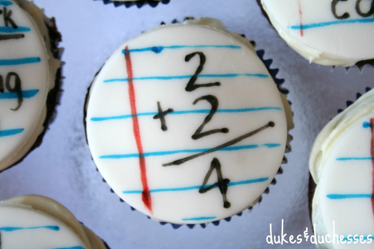 back to school cupcakes