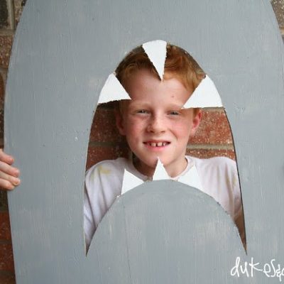 Shark Party Backdrop and Photo Prop