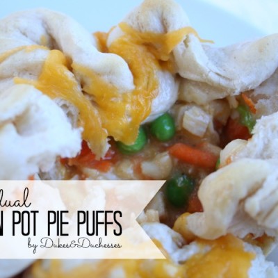 Individual Chicken Pot Pie Puffs