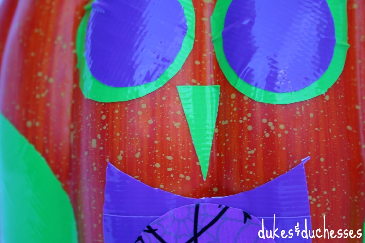 duck tape owl pumpkin