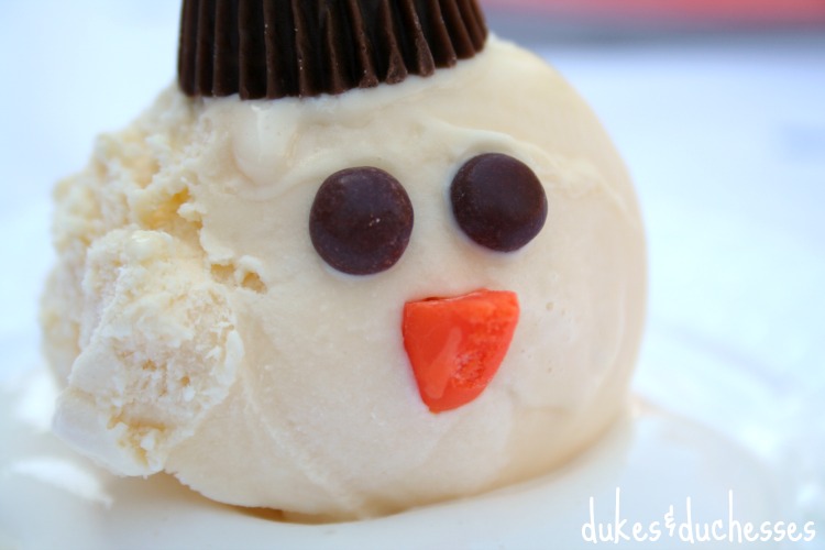 melting snowman sundae