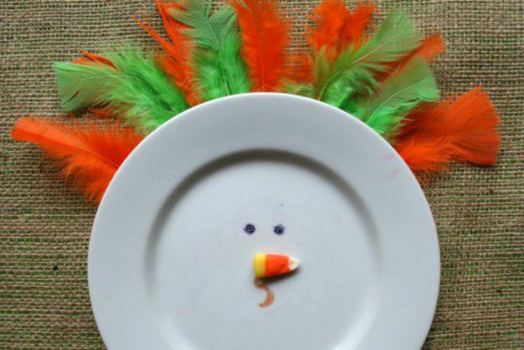 turkey plate for thanksgiving