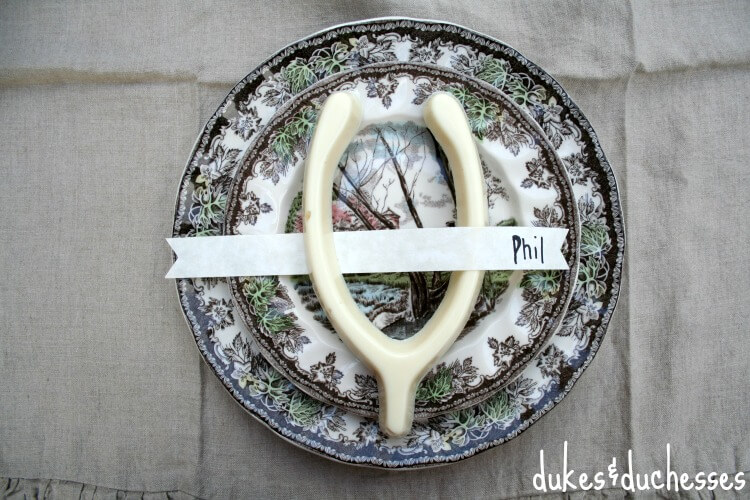 wishbone place cards