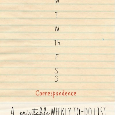 A Printable Weekly To-Do List