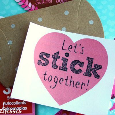 The Easiest Homemade Sticker Valentine