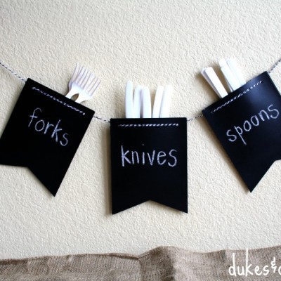 Chalkboard Table Decor {and Hometalk/Michaels Pinterest Party}