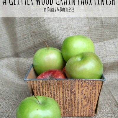A Glitter Wood Grain Faux Finish {and a Giveaway}